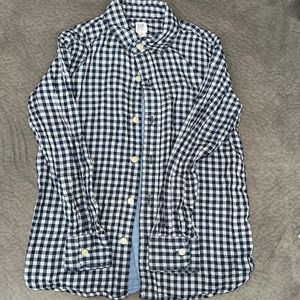 Blue checkered button down.